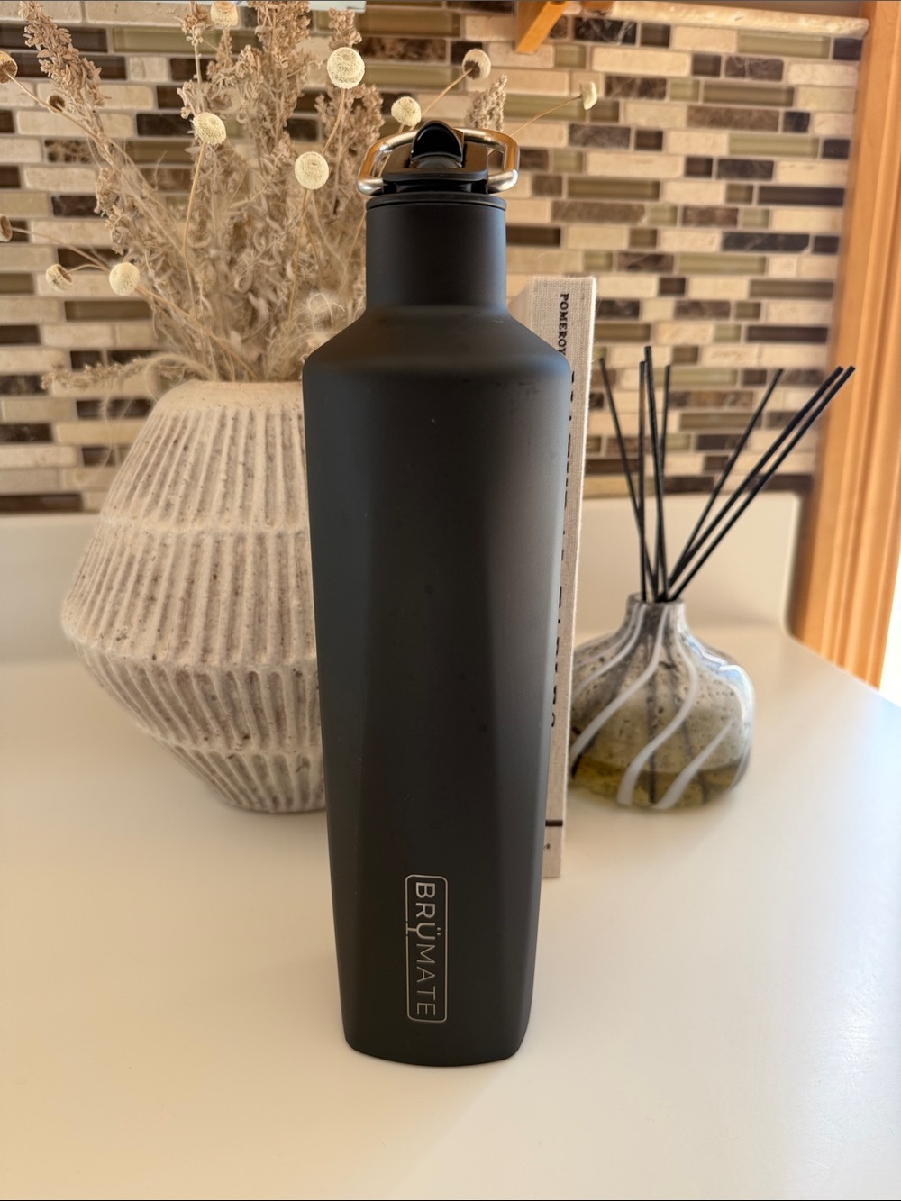 Brumate Black Matte Water Bottle